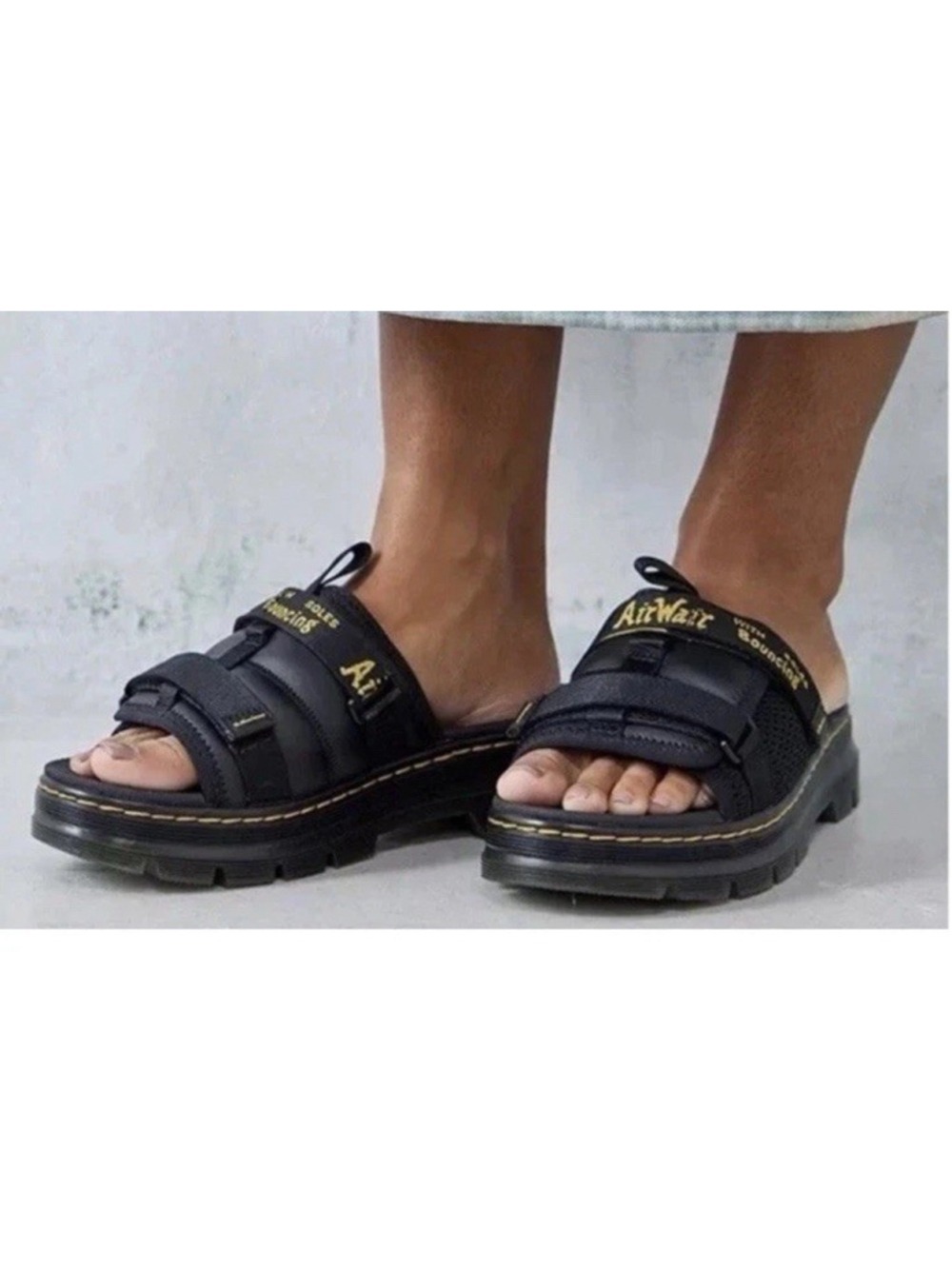 Dr. Martens Ayce Slip On Sandals Women’s 10.5 Black Non Slip Air Wair Tract Sole